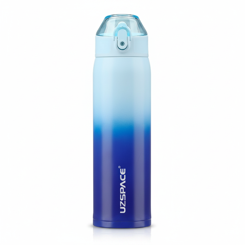 Garrafa Térmica WOO-SENSE UZSPACE® — Azul Ciano e Azul Marinho