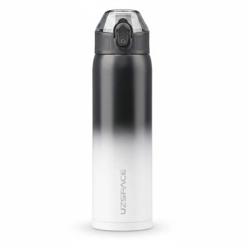 Garrafa Térmica WOO-SENSE UZSPACE® — Preto e Branco
