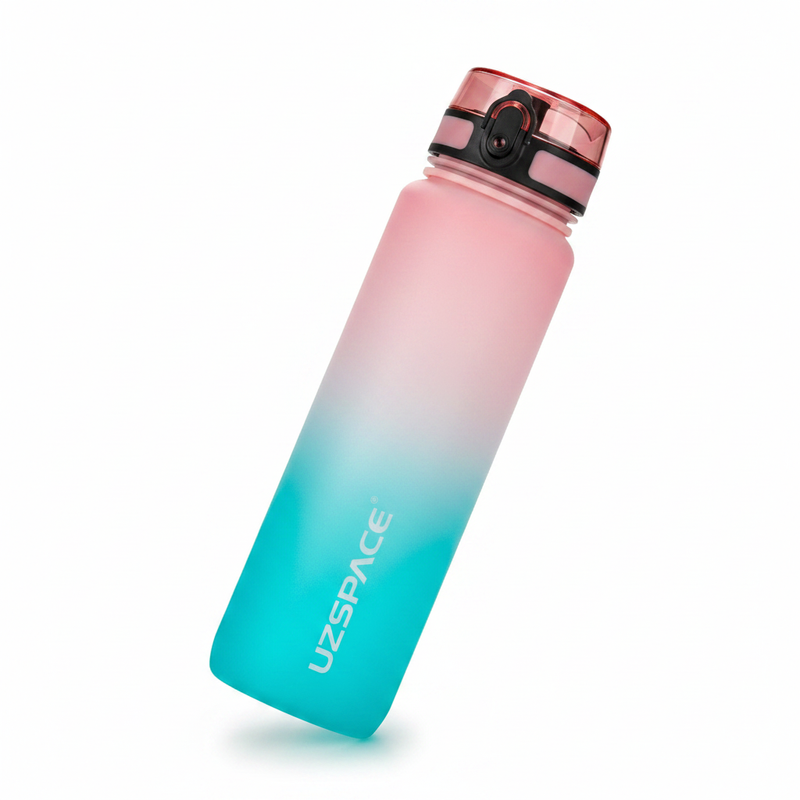 Garrafa GRADIENTE UZSPACE® — Rosa e Azul Ciano