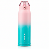 Garrafa Térmica WOO-SENSE UZSPACE® — Rosa e Azul Ciano